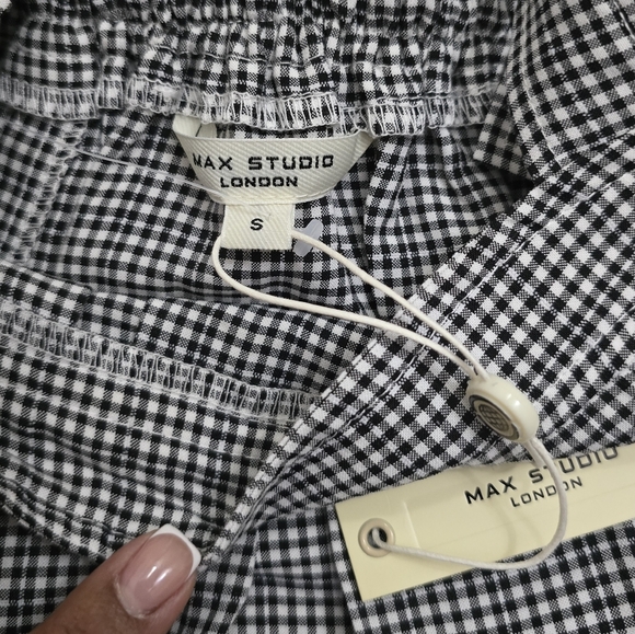 Max Studio Monochrome Checkered Jumpsuit - Picture 8 of 12